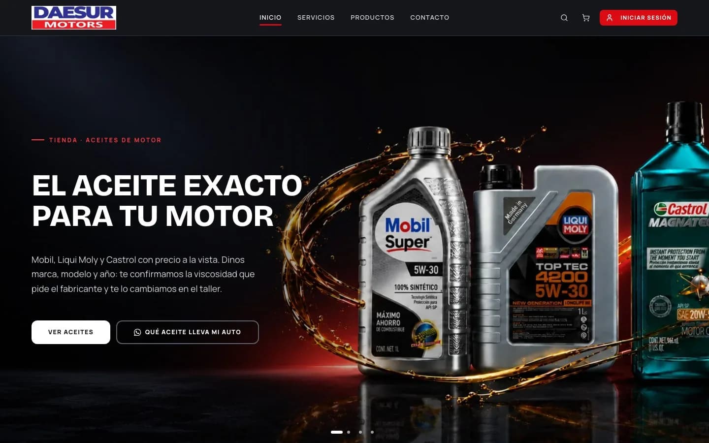 Portada de la web de Daesur Motors