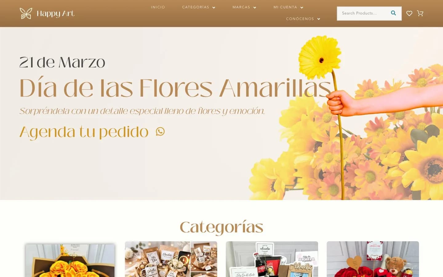 Portada de la web de Happy Art
